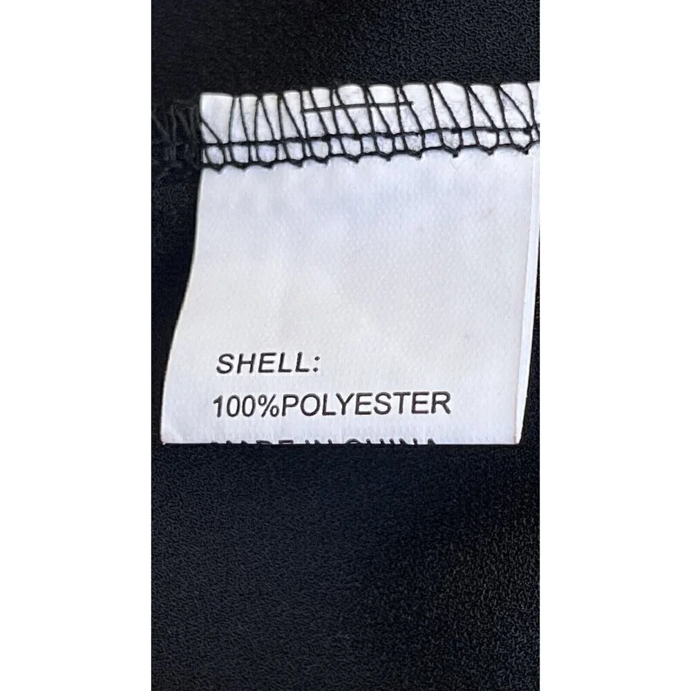 Lioness Women's Black Chiffon Asymmetric Shoulder Midtown Mini Dress Size L - Picture 7 of 14